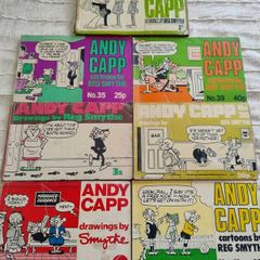 Andy Capp vintage cartoon illustration books x 7 in total 1965 to 1978 in used condition with all pages intact see photos FREE STANDARD POSTAGE INCLUDED