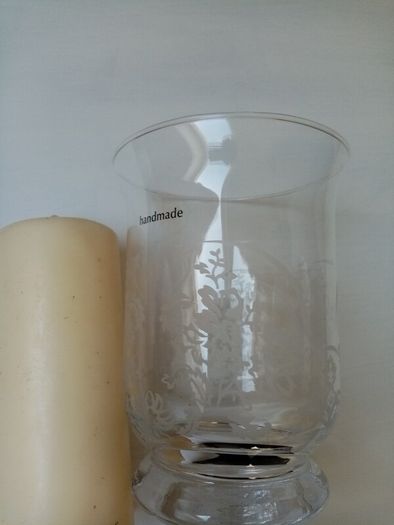 Hurricane Vase with Candle
