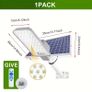 Solar Street Lights Outdoor, 1000W Dusk To Dawn Security Lamp with 6000mAh Battery, 128 LEDs Ultra Bright Solar Powered Area Light IP66 Waterproof, Motion Sensor, Remote Control, High Lumen Floodlight for Driveway, Garden, Street, Path, Yard Image 2