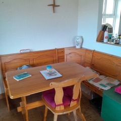Corner seating and table, plus chairs