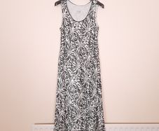 Roman Originals Black White Metallic Monochrome Abstract Print Sleeveless Midi Dress 16UK/44EU