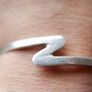 Vintage Sterling Silver 925 Wave Cuff Bangle Hallmarked 10,3g Image 2