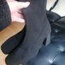 beautiful, bershka black knitted sock ankle boots Image 7