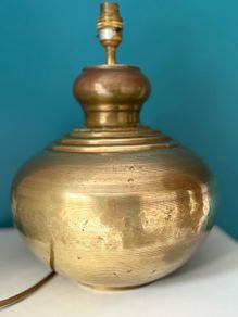 Large solid brass lamp base