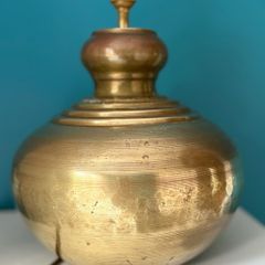 Large solid brass lamp base