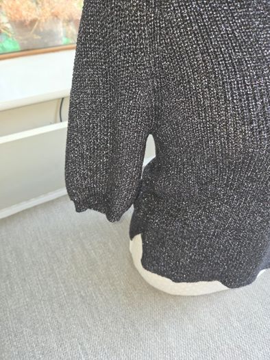 Next black and silver ribbed dressy knit bnwot uk 8-10