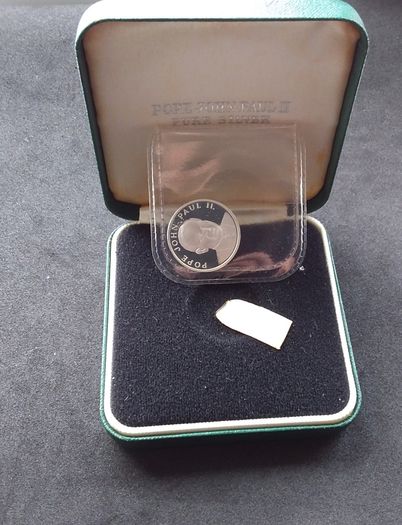 Pope John Paul II 1978 Inauguration Medallion Pure "Silver 1000" (Boxed and Mint)