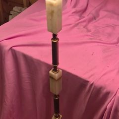 antique onyx + brass lamp