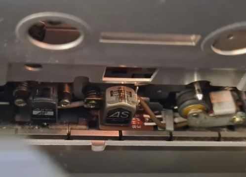 From 1980 Toshiba PC-E50 cassette deck, working good, Made in Japan.