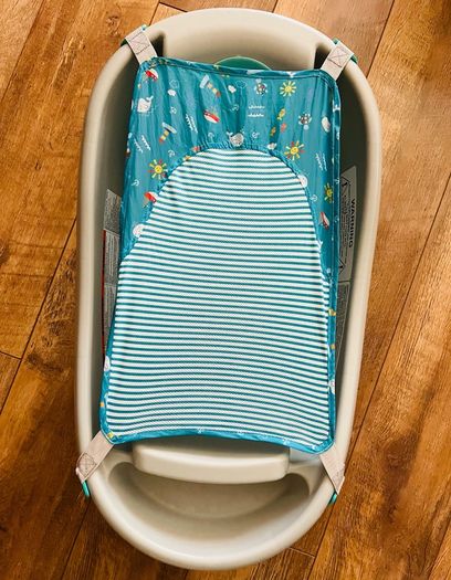 baby bath with water thermometer