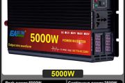 12V/24V 220V 5000w Pure Sine Wave Power Inverter Voltage Transformer DC12V to AC 220V Converter+2 LED Display