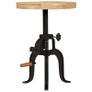 Side Table 45x (45-62) cm Solid Mango Wood and Cast Iron Image 2