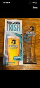Rockshore beer pint glass