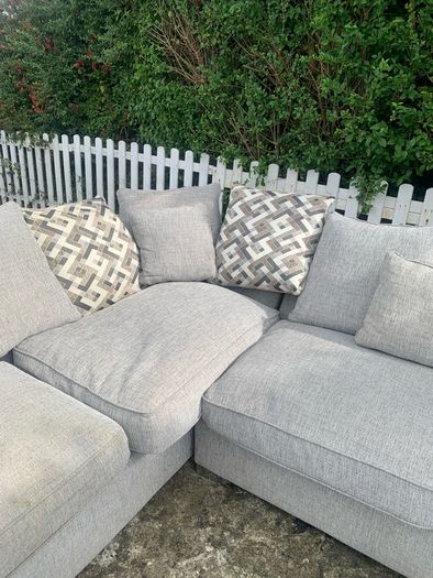 Corner Sofa with pouffe & swivel chair