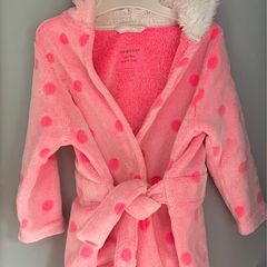 Primark Neon pink girls dressing gown Age 2-3 EUC