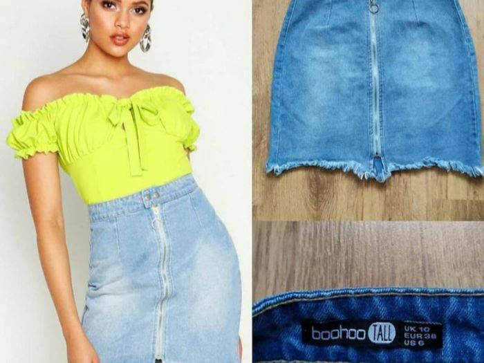Boohoo Denim Skirt UK10
