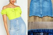 Boohoo Denim Skirt UK10
