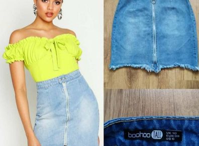 Boohoo Denim Skirt UK10