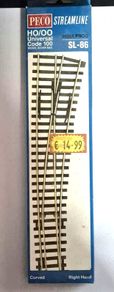 Peco Curved Right Hand Curved Point - SL86
