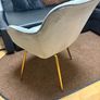 Grey Velvet Accent Swivel Chair with Gold Legs Image 3