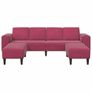 Sofa Set Wine red Velvet Image 5