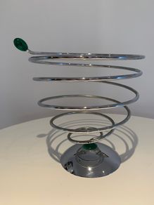 Chrome Spiral Fruit Bowl