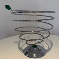 Chrome Spiral Fruit Bowl