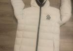 Sinners Attire Mens Glacier White Puffer Jacket Men Size Small