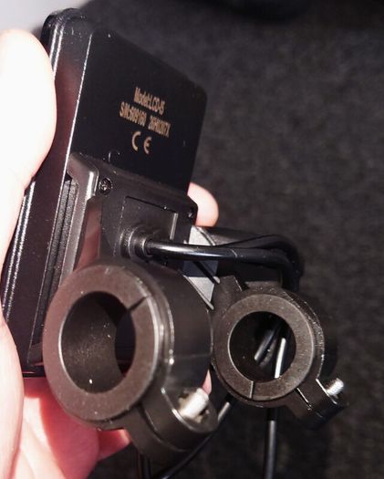 display with power button