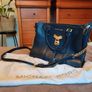 Michael Kors Nouveau Hamilton Medium Zip Satchel Crossbody Navy Faux leather Image 2
