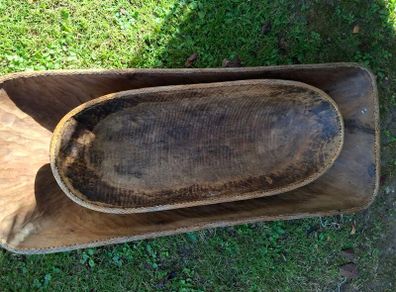 2 x Large Vintage Dough Bowls