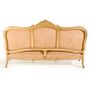 19th Century French Louis XV Antique Sofa  Carved Wood  Gilded Details Image 6