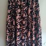 Flared Skirt in Black and Blush Floral print. Image 3