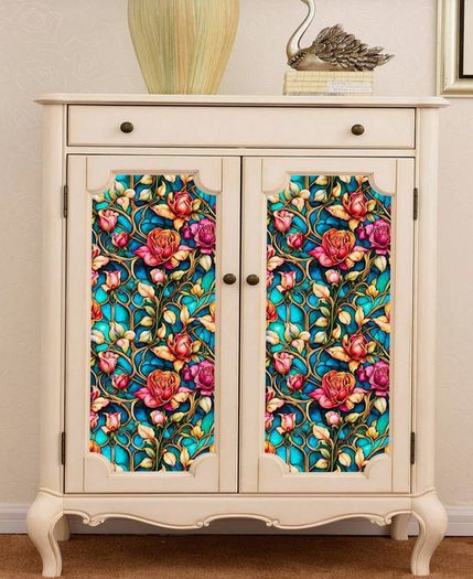 Boho Style - Removable Foil / Privacy Foil for Windows / Doors / Shower Doors Etc