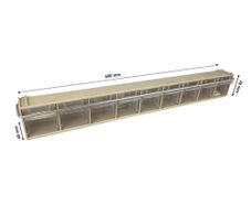 Madia Storage Container 1 9-Box Tilt Bins With Locking Bar