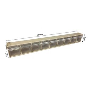 Madia Storage Container 1 9-Box Tilt Bins With Locking Bar