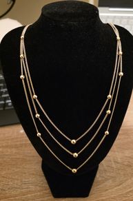 Ladys necklace 3 in one 14k Gold plating