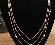 Ladys necklace 3 in one 14k Gold plating