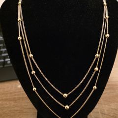 Ladys necklace 3 in one 14k Gold plating