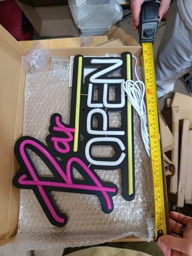 Neon LED BAR Open Sign Business Office man cave
