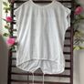 top white & lace top with parka back one size new collection brand Image 2
