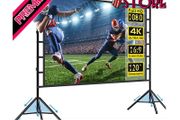 Projector Screen with Stand, 120 inch 16:9 for Home Theater, Outdoor Indoor Party (FREE SHIPPING)