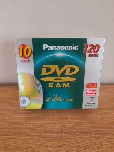 Panasonic DVD RAM 2-3x 4.7GB 120Min 10 Pack New Sealed