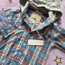 12-18m, Rocha Little Rocha Hooded Plaid Shirt Image 2
