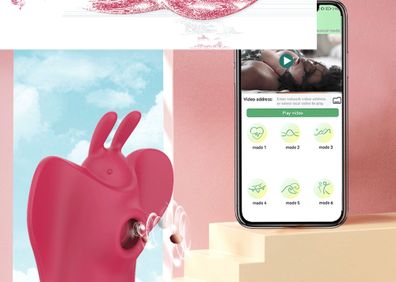 9 Speed Strong Pink Rabbit Vibrator G-spot Stimulator APP