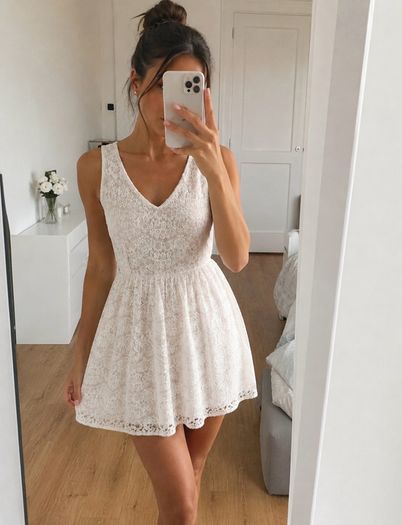 Atmosphere Blush Pink Lace Skater Dress Size 10 NWT Wedding Guest Party Vintage Dress