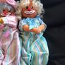 Two Very Rare Vintage Bub Nistis Happy Clown Dolls Barcelona Spain Image 5