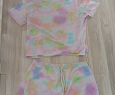 Pastel Tie Dye Sleep Tee and shorts Pyjama