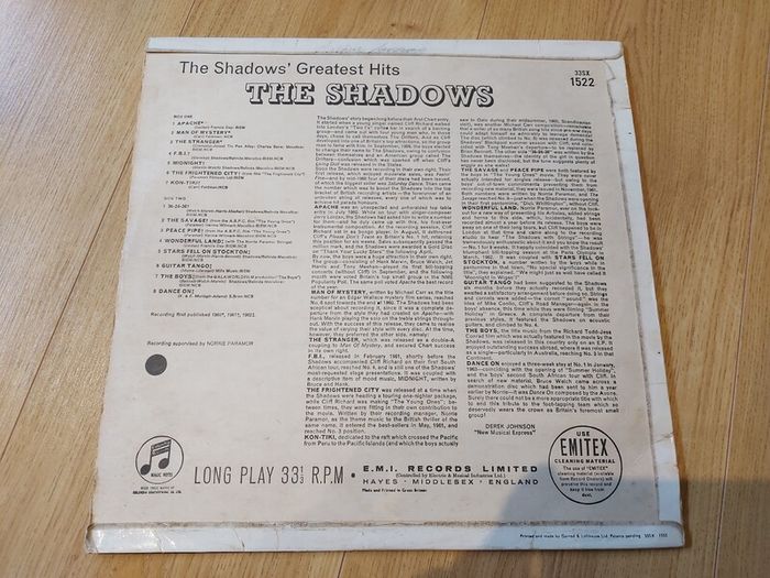 The Shadows - Greatest Hits - Vinyl Record + Hundreds More