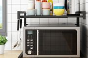 Extendable Microwave Oven Rack 2-Tier Heavy Load Microwave Shelf